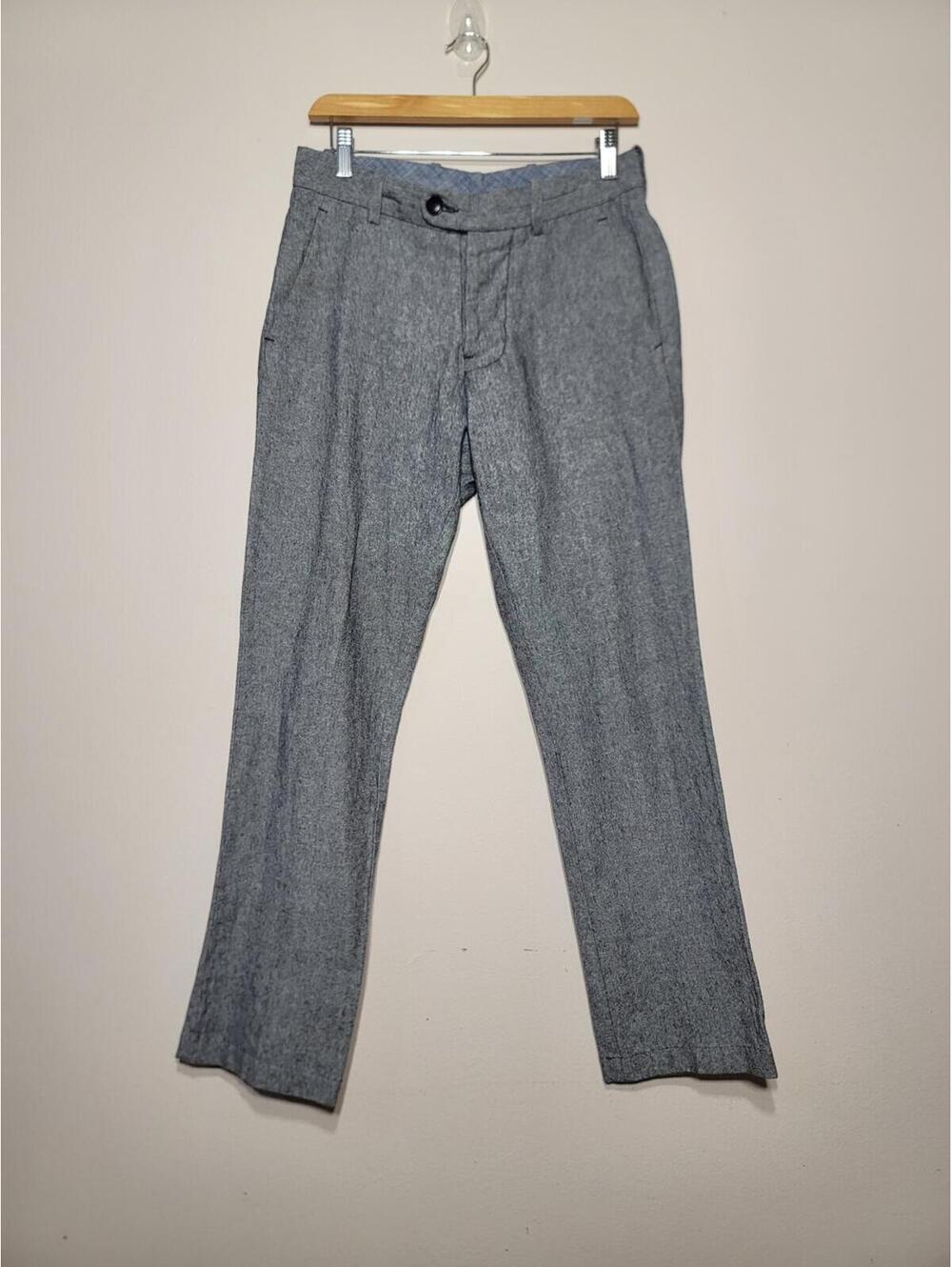 Gustin Grey Herringbone Pant Sz 29/30 Quiet Lux Minimalist